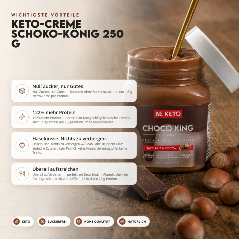 Keto Creme – Schokoladenkönig 250g – Benefit Keto Creme – Schokoladenkönig 250g