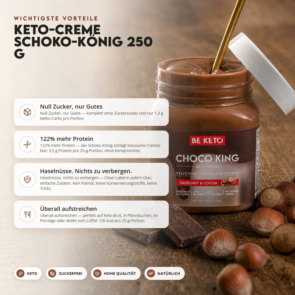 Keto Creme – Schokoladenkönig 250g