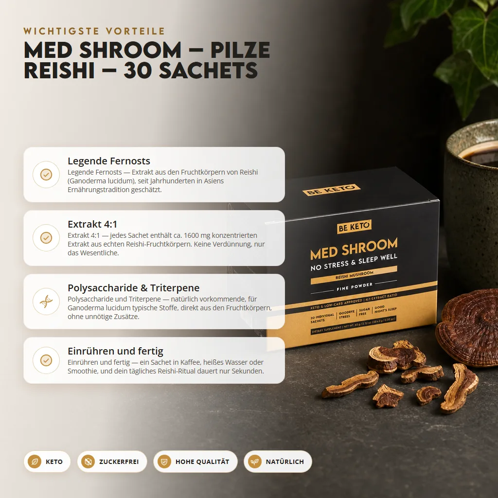 Med Shroom – Reishi Pilze – 30 Beutel