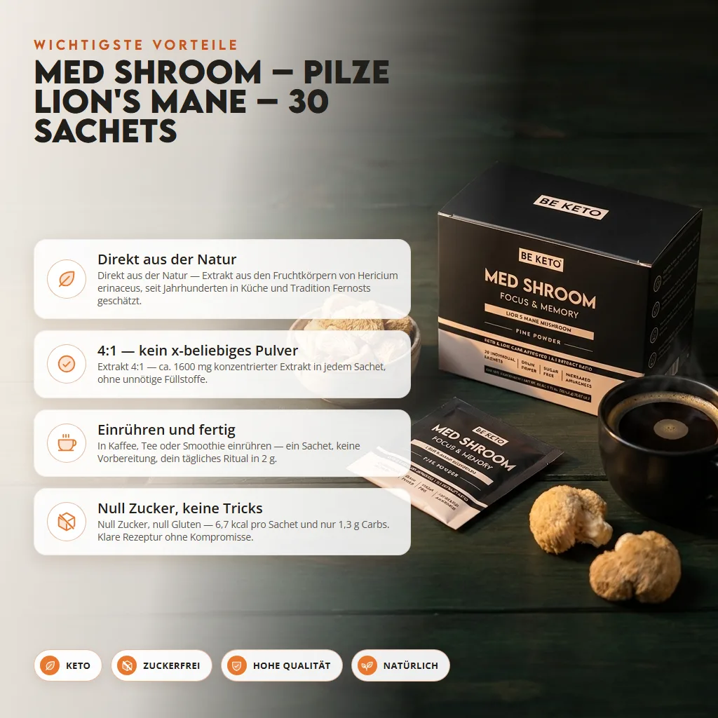 Med Shroom – Lion’s Mane Pilze – 30 Beutel