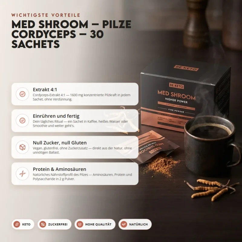 Med Shroom – Cordyceps Pilze – 30 Beutel