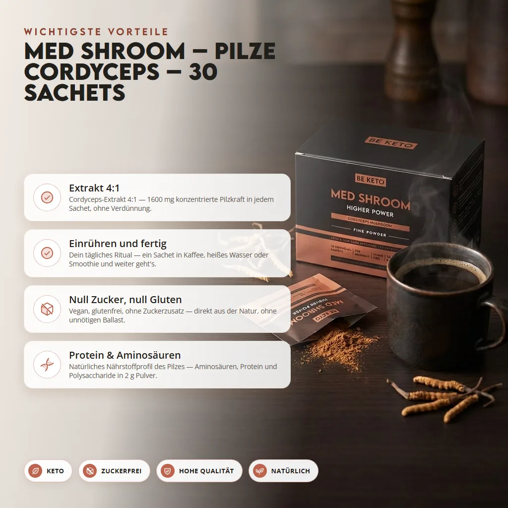 Med Shroom – Cordyceps Pilze – 30 Beutel