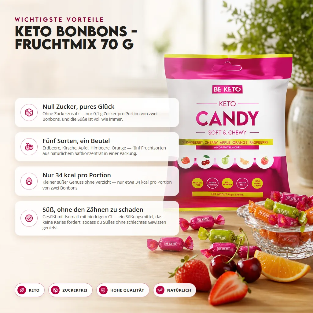 Keto Bonbons – Früchtemischung 70g