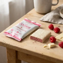 Keto Kekse – Weiße Schokolade & Himbeere 40g