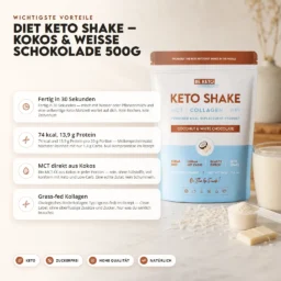 Diet Keto Shake – Kokosnuss & Weiße Schokolade 500g