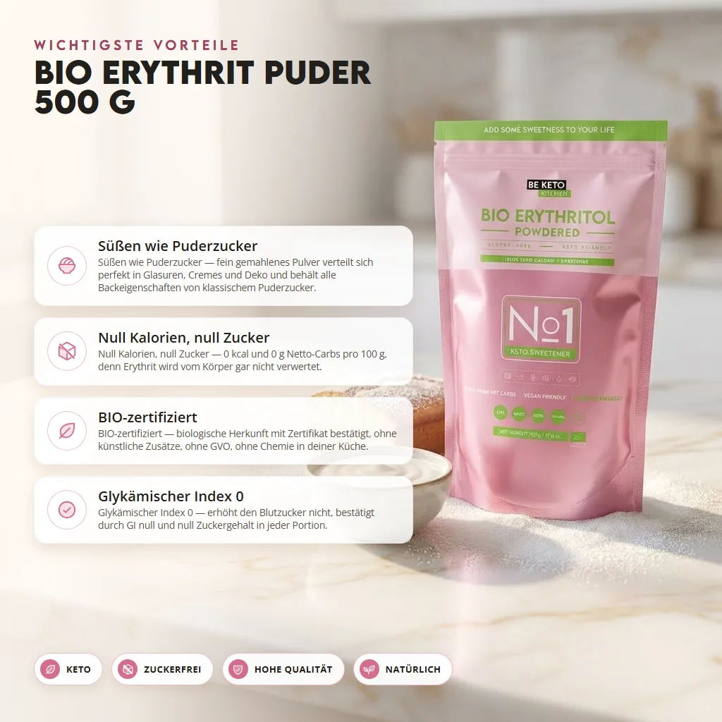 BIO Erythritol Pulver – 500g