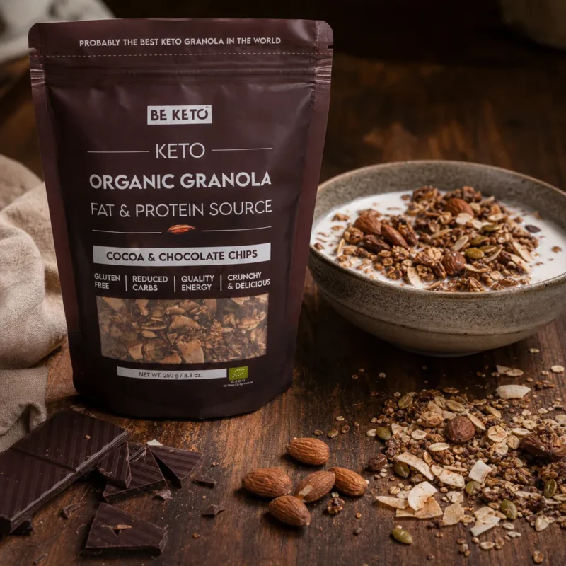 Keto BIO Granola – Kakao mit Schokostückchen 250g