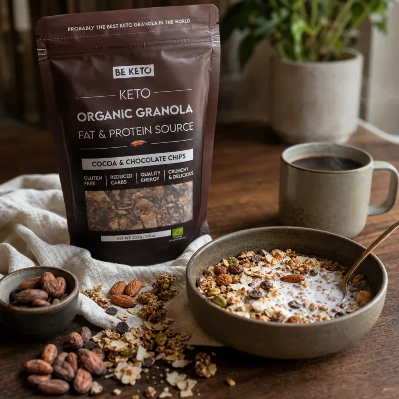Keto BIO Granola – Kakao mit Schokostückchen 250g