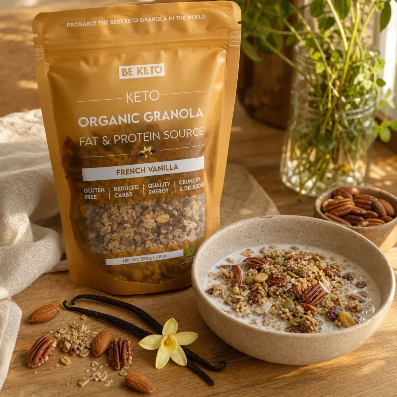 Keto BIO Granola – Französische Vanille 250g