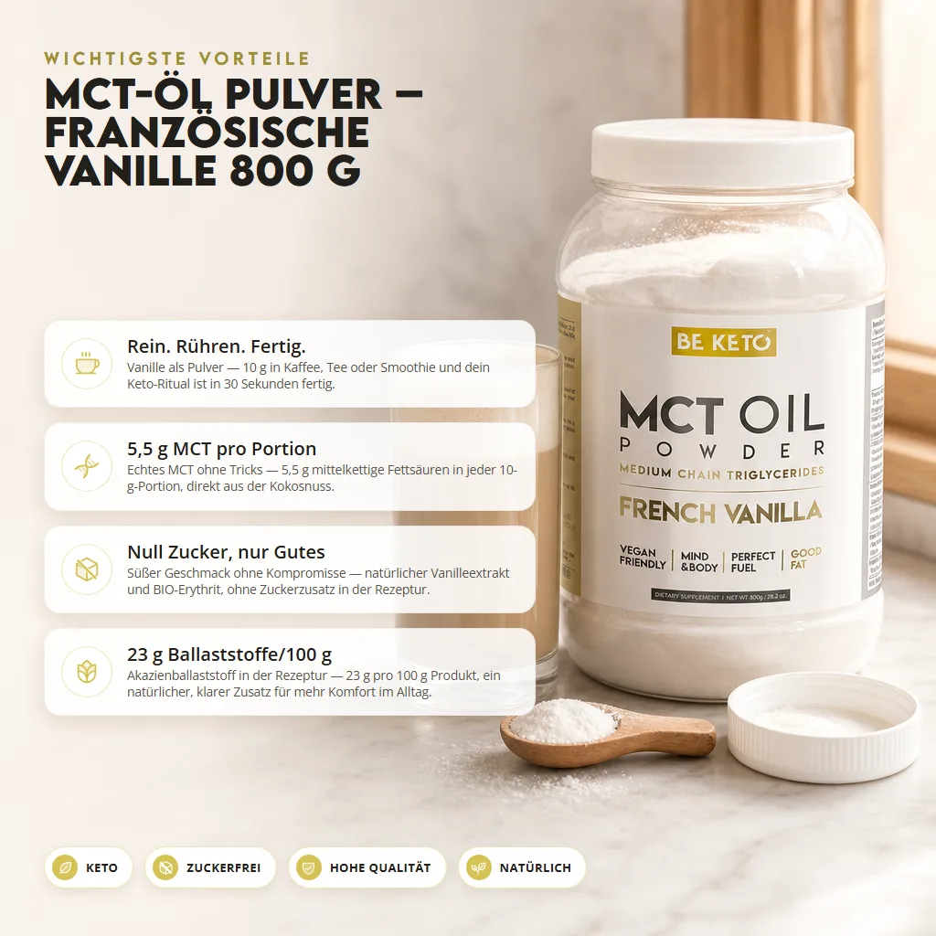 MCT-Öl-Pulver – Französische Vanille 800g