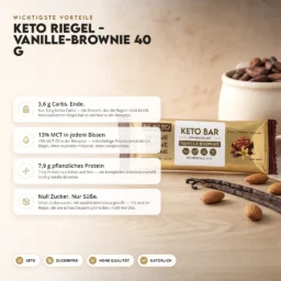 Keto Riegel – Vanille-Brownie 40g