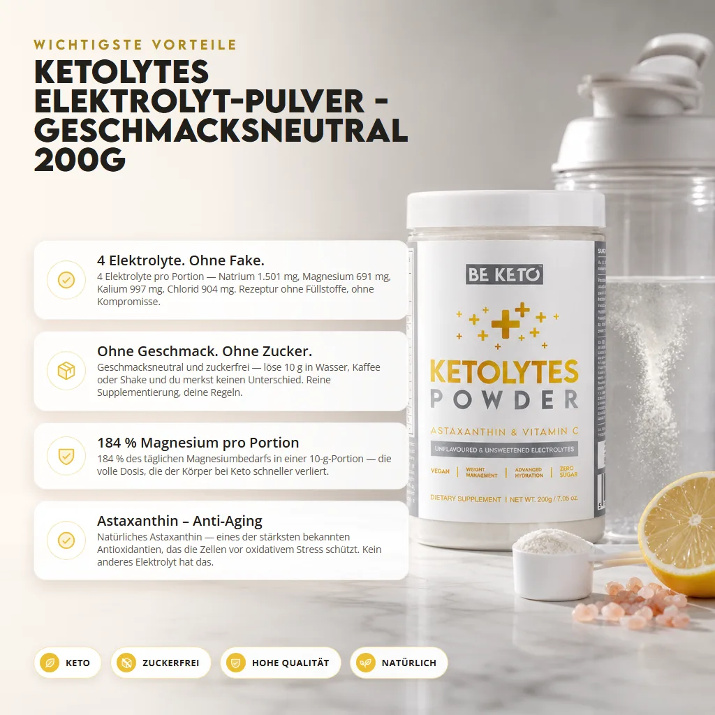 Keto-Elektrolyte-Pulver – Geschmacksneutral 200g
