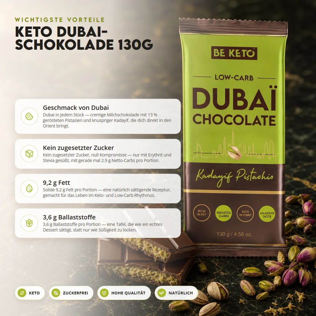 Keto Dubaï Schokolade 130g