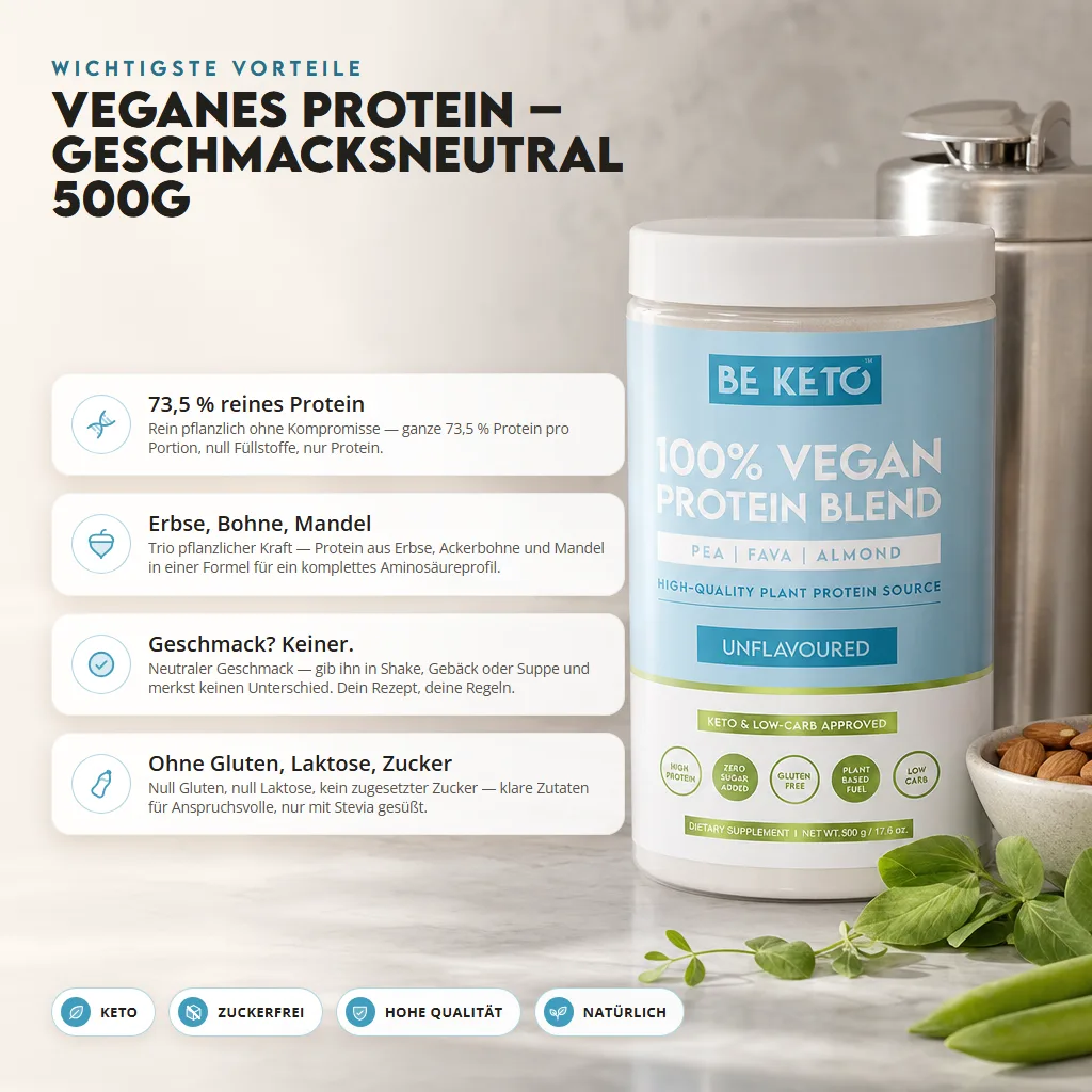 Veganes Protein – Geschmacksneutral 500g