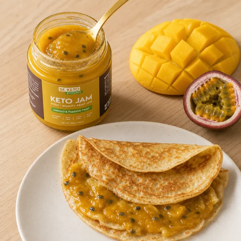 Keto Konfitüre – Mango & Maracuja 200g – Lifestyle 2 Keto Konfitüre – Mango & Maracuja 200g