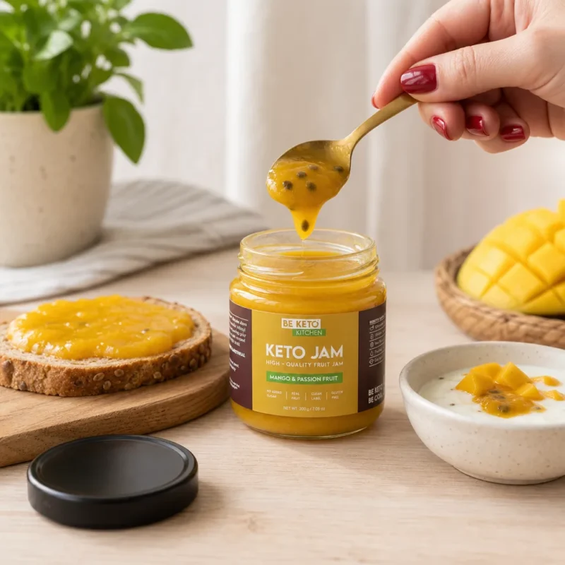 Keto Konfitüre – Mango & Maracuja 200g – Lifestyle 4 Keto Konfitüre – Mango & Maracuja 200g