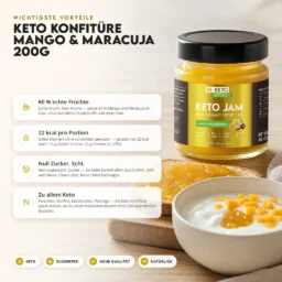 Keto Konfitüre – Mango & Maracuja 200g – Benefit Keto Konfitüre – Mango & Maracuja 200g