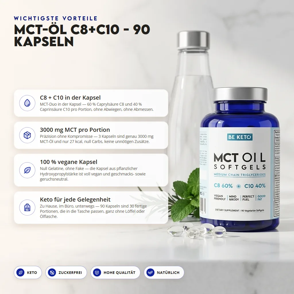 MCT-Öl C8 + C10 – 90 Kapseln