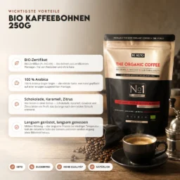 BIO Kaffee – Ganze Bohnen 250g