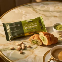 Low-Carb Croissant Köstliche Pistazie 50g – Lifestyle 1 Low-Carb Croissant Köstliche Pistazie 50g